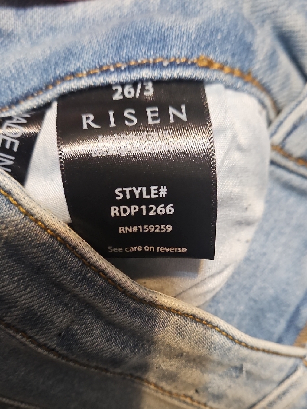 NWT Risen Straight Leg High-Rise Denim Jeans - Picture 11 of 15